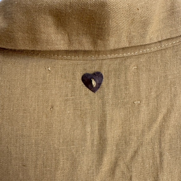 La Lou Everyday Dress Golden Yellow One size fits Most cotton Flax Lagenlook - Picture 8 of 12